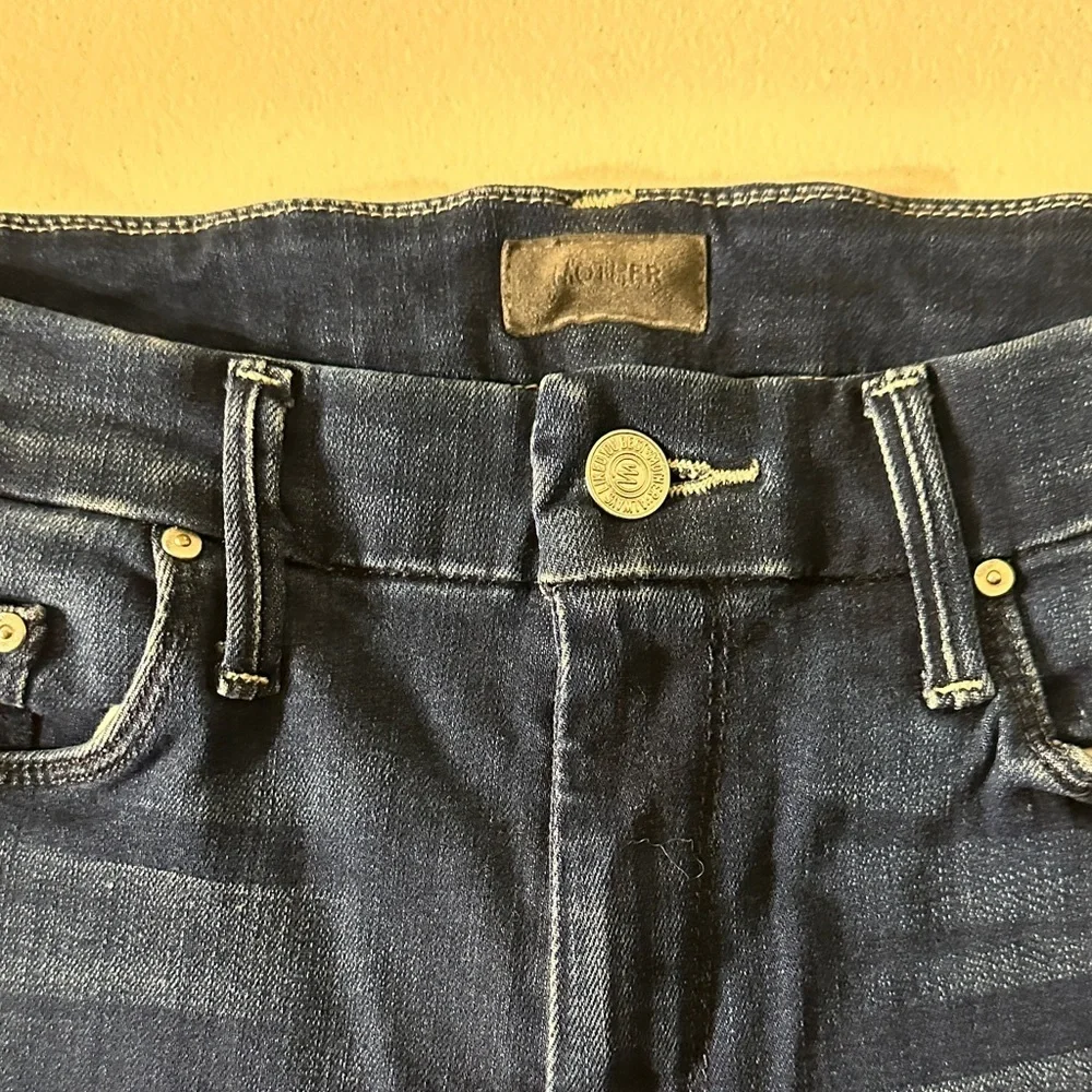 MOTHER Dark Blue Ankle Jeans